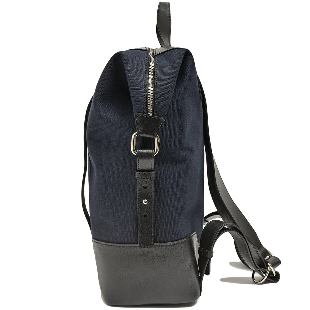 BRERA Navy and Black Canvas and Leather Totepack